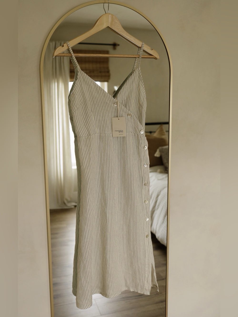 100% Linen Striped Dress